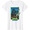 imageStar Wars A New Hope Darth Vader 70s Retro TShirtWhite