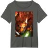 imageStar Wars Ahsoka Tano Power of the Galaxy Lightsaber TShirtAsphalt Grey