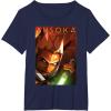 imageStar Wars Ahsoka Tano Power of the Galaxy Lightsaber TShirtNavy Blue