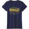 imageStar Wars Best Amigo in the Galaxy Friend Birthday Spanish TShirtNavy Blue