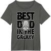 imageStar Wars Best Dad in the Galaxy Darth Vader TShirtAsphalt Grey