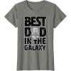 imageStar Wars Best Dad in the Galaxy Darth Vader TShirtOlive Heather