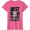 imageStar Wars Best Dad in the Galaxy Darth Vader TShirtPink Heather