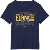 imageStar Wars Best Fianc in the Galaxy Birthday Engagement TShirtNavy Blue
