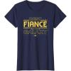 imageStar Wars Best Fianc in the Galaxy Birthday Engagement TShirtNavy Blue