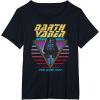 imageStar Wars Darth Vader The Dark Side Retro TShirtBlack