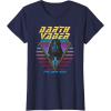 imageStar Wars Darth Vader The Dark Side Retro TShirtNavy Blue
