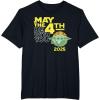 imageStar Wars Day May the 4th Be With You 2025 Grogu Distressed TShirtBlack