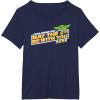 imageStar Wars Day May the 4th Be With You 2025 Grogu Logo TShirtNavy Blue