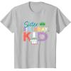 imageStar Wars Grogu Mandalorian Toon Sister of the Birthday Kid TShirtSilver Grey