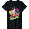imageStar Wars Luke Skywalker vs Darth Vader Duel Retro 1980 Vibe TShirtBlack