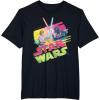 imageStar Wars Luke Skywalker vs Darth Vader Duel Retro 1980 Vibe TShirtBlack