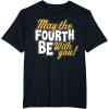 imageStar Wars May The Fourth Be With You Block Text TShirtBlack