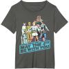 imageStar Wars May The Fourth Group Shot Retro Poster TShirtAsphalt Grey