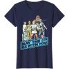 imageStar Wars May The Fourth Group Shot Retro Poster TShirtNavy Blue