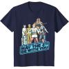 imageStar Wars May The Fourth Group Shot Retro Poster TShirtNavy Blue