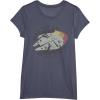 imageStar Wars Millennium Falcon Retro May The 4th Be With You TShirtHeather Blue
