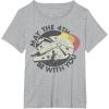 imageStar Wars Millennium Falcon Retro May The 4th Be With You TShirtHeather Grey