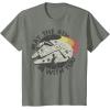 imageStar Wars Millennium Falcon Retro May The 4th Be With You TShirtOlive Heather