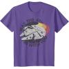 imageStar Wars Millennium Falcon Retro May The 4th Be With You TShirtPurple Heather