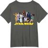 imageStar Wars Original Trilogy Character Group Matching 2Sided TShirtAsphalt Grey
