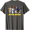 imageStar Wars Original Trilogy Character Group Matching 2Sided TShirtAsphalt Grey