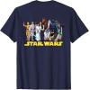 imageStar Wars Original Trilogy Character Group Matching 2Sided TShirtNavy Blue