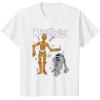 imageStar Wars R2D2 and C3PO Besties TShirtWhite