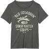 imageStar Wars Rebel XWing Starfighter Corps Collegiate Disney TShirtAsphalt Grey