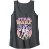 imageStar Wars Retro Gradient Group Poster Tank TopDark Heather Grey