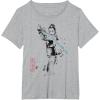 imageStar Wars Rey Japan Sumie Ink Wash Painting Style TShirtHeather Grey