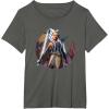 imageStar Wars The Clone Wars Ahsoka Tano Fearless Jedi TShirtAsphalt Grey