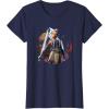 imageStar Wars The Clone Wars Ahsoka Tano Fearless Jedi TShirtNavy Blue
