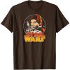 imageStar Wars  Han Solo Logo TShirtBrown