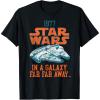 imageStar Wars 1977 Millennium Falcon Retro TShirtBlack