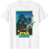 imageStar Wars A New Hope Darth Vader 70s Retro TShirtWhite