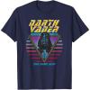 imageStar Wars Darth Vader The Dark Side Retro TShirtNavy Blue