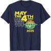 imageStar Wars Day May the 4th Be With You 2025 Grogu Distressed TShirtNavy Blue