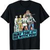 imageStar Wars May The Fourth Group Shot Retro Poster TShirtBlack