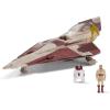 imageStar Wars Micro Galaxy Squadron Starfighter Class OBIWAN KenobiS Jedi Starfighter 5Inch Vehicle with 1Inch OBIWan Kenobi ampamp R4P17 Micro Figures