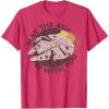 imageStar Wars Millennium Falcon Retro May The 4th Be With You TShirtRed Heather