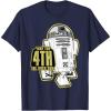 imageStar Wars R2D2 May The 4th Be With You Sticker TShirtNavy Blue