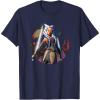imageStar Wars The Clone Wars Ahsoka Tano Fearless Jedi TShirtNavy Blue