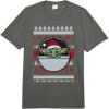 imageStar Wars The Mandalorian Christmas Grogu Ugly Sweater Comfort Colors Adult Heavyweight TshirtDark Grey