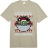 imageStar Wars The Mandalorian Christmas Grogu Ugly Sweater Comfort Colors Adult Heavyweight TshirtLight Sage Green
