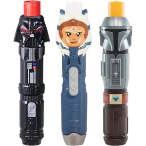 imageSTAR WARS Lightsaber Squad 3Pack The Mandalorian Ahsoka and Darth Vader Lightsabers Toys for 4 Year Old Boys and Girls Amazon Exclusive