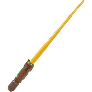 imageSTAR WARS Lightsaber Squad Boba Fett Extendable Yellow Lightsaber Role Play Pretend Play The Mandalorian Toy Kids Ages 4 and Up