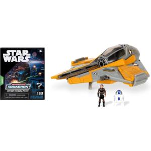 imageSTAR WARS Micro Galaxy Squadron Anakin Skywalkers Jedi Interceptor Mystery Bundle  3Inch Light Armor Class and Scout Class Vehicles with AccessoriesAnakin Skywalkers Jedi Interceptor