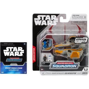 imageSTAR WARS Micro Galaxy Squadron Anakin Skywalkers Jedi Interceptor Mystery Bundle  3Inch Light Armor Class and Scout Class Vehicles with AccessoriesJedi Interceptor Armada Edition