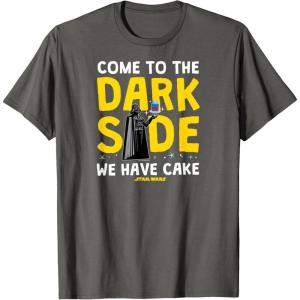 imageStar Wars  Come To The Dark Side We Have Cake TShirtAsphalt Grey